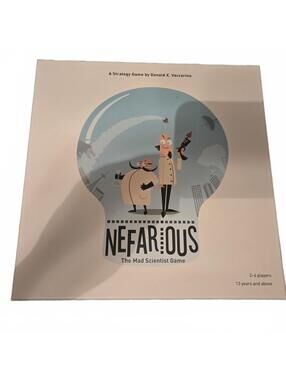 Nefarious: The Mad Scientist Board Game (USAopoly 2015) 100% Complete